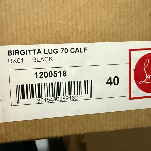 Christian Louboutin Birgitta Lug 70 Calf Black Ankle Boots with Silver Zippers - Picture 10 of 10